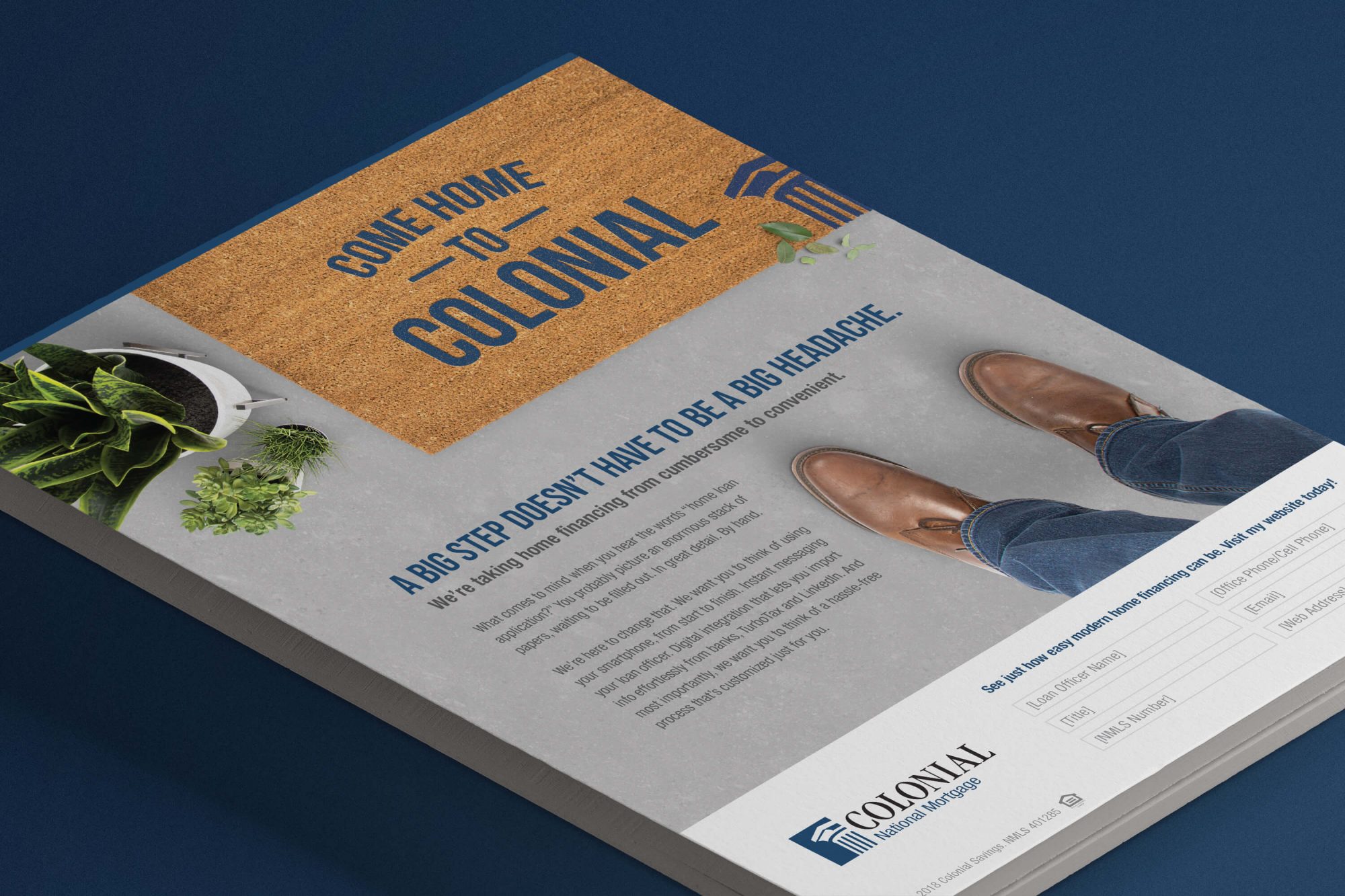 Colonial sales sheet blue BG