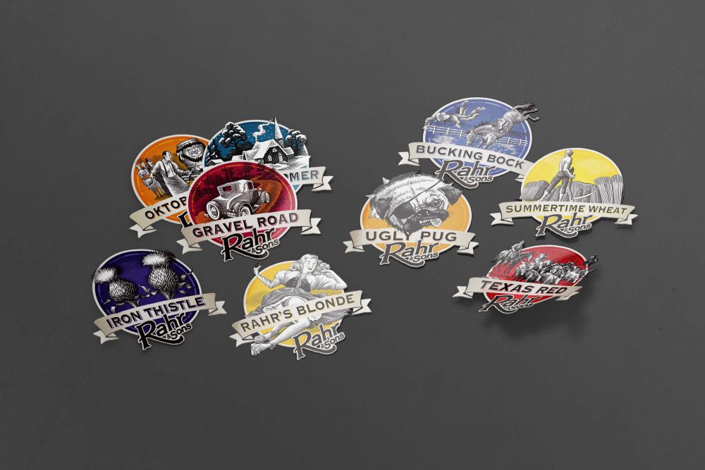 Rahr brand stickers