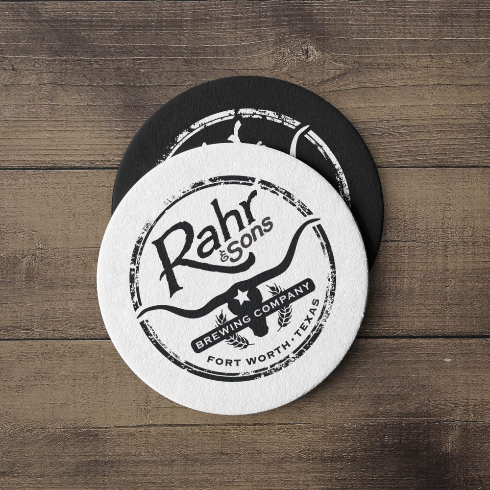 Rahr logo coaster